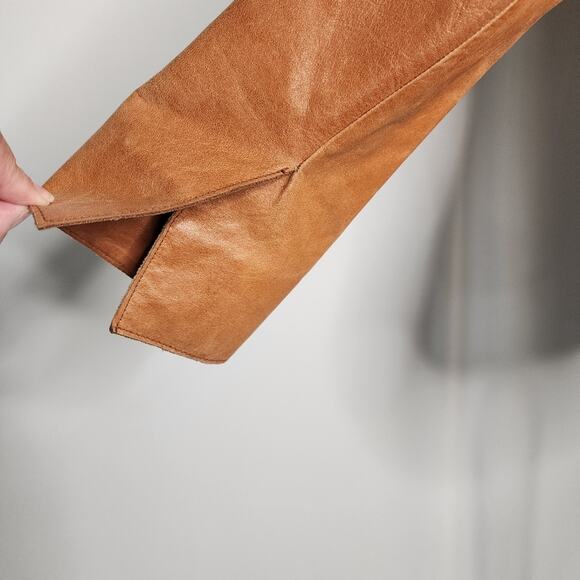 Guess Tan Leather Classic Jacket Women's Size Small - Picture 5 of 7